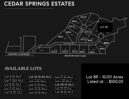 LOT 8R Cedar Springs Dr, Decatur, TX, 76234 | Card Image