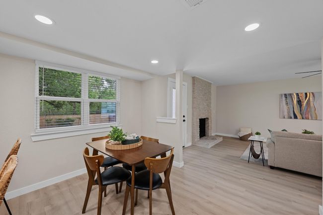 Dining area with baseboards recessed lighting, and light wood-style floors | Image 11