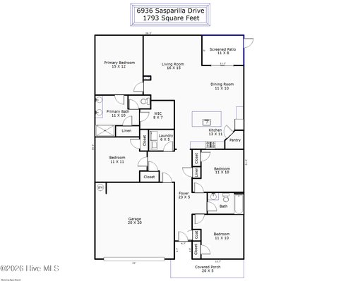 6936 Sasparilla Drive, Leland, NC, 28451 | Card Image