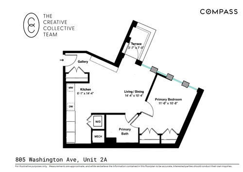 2a-805 Washington Ave, Brooklyn, NY, 11238-6858 | Card Image