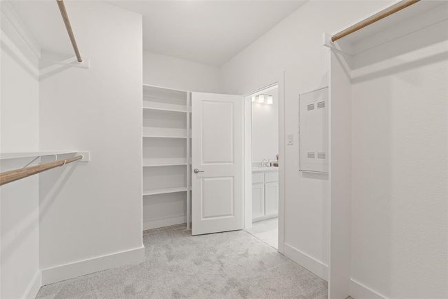 Spacious closet featuring light carpet and sink | Image 20
