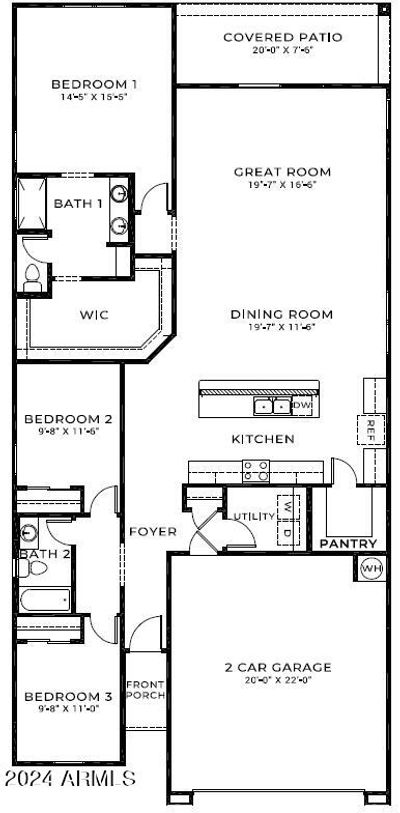 1588 E Lardner Drive, House other with 4 bedrooms, 2 bathrooms and null parking in Casa Grande AZ | Image 2