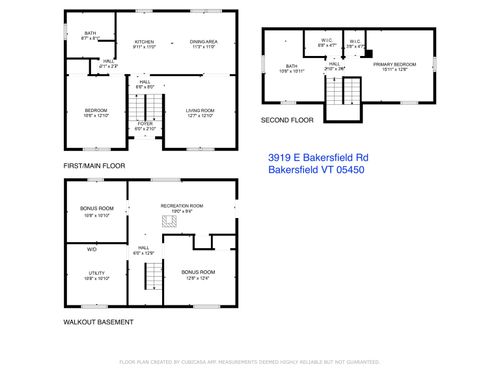 3919 E Bakersfield Rd, Enosburg Falls, VT, 05450-5712 | Card Image