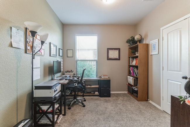 Office area featuring light colored carpet | Image 14