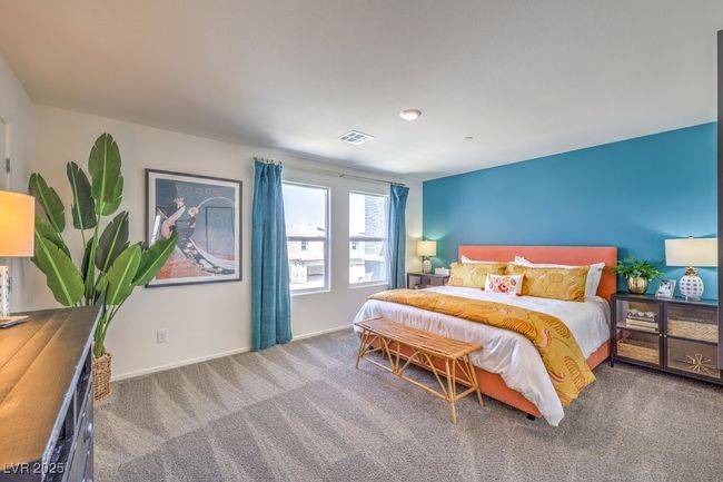 Carpeted bedroom featuring baseboards and visible vents | Image 22