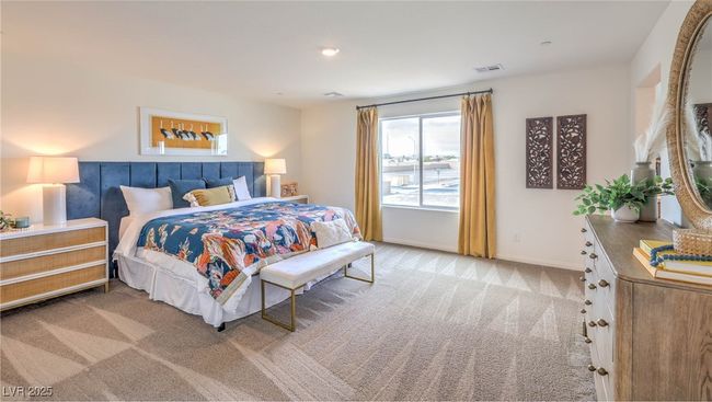 Photo is representational only; actual home finishes may vary. Bedroom with carpet floors, baseboards, and recessed lighting | Image 9
