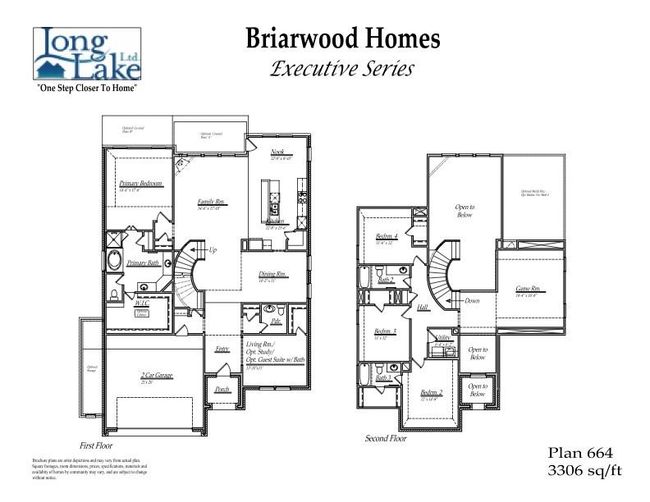 Plan 664 features 4 bedrooms, 3 baths, 1 half bath and over 3, 300 square feet of living space. | Image 17