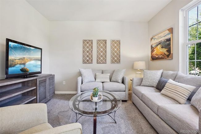 Living room with new carpet and negotiable furnishings. | Image 8
