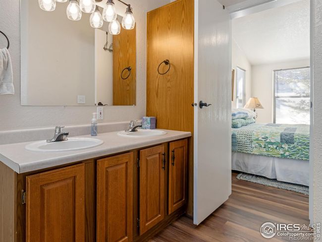 Spacious primary bath with double sinks | Image 15