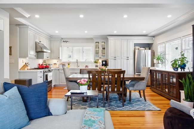Dining room featuring recessed lighting, light wood-style flooring, and crown molding | Image 8