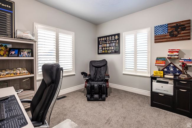 Home office with carpet flooring | Image 23