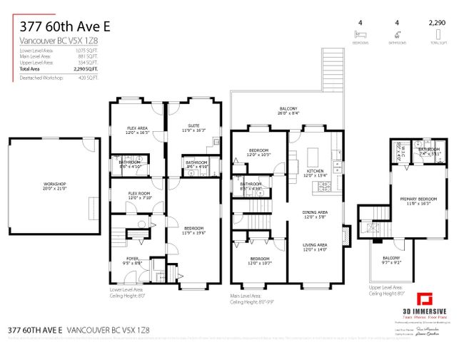 377 E 60 Th Avenue, House other with 4 bedrooms, 4 bathrooms and 3 parking in Vancouver BC | Image 40