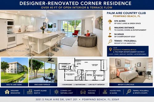 201-3051 S Palm Aire Dr, Pompano Beach, FL, 33069-6602 | Card Image
