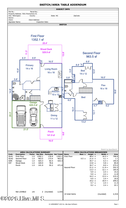 7501 Promontory Ct, Wilmington, NC, 28412-3267 | Card Image