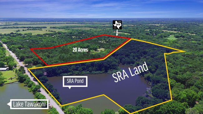 Aerial view from CR 3829! Deeded property does not front the CR to the rear. | Image 6