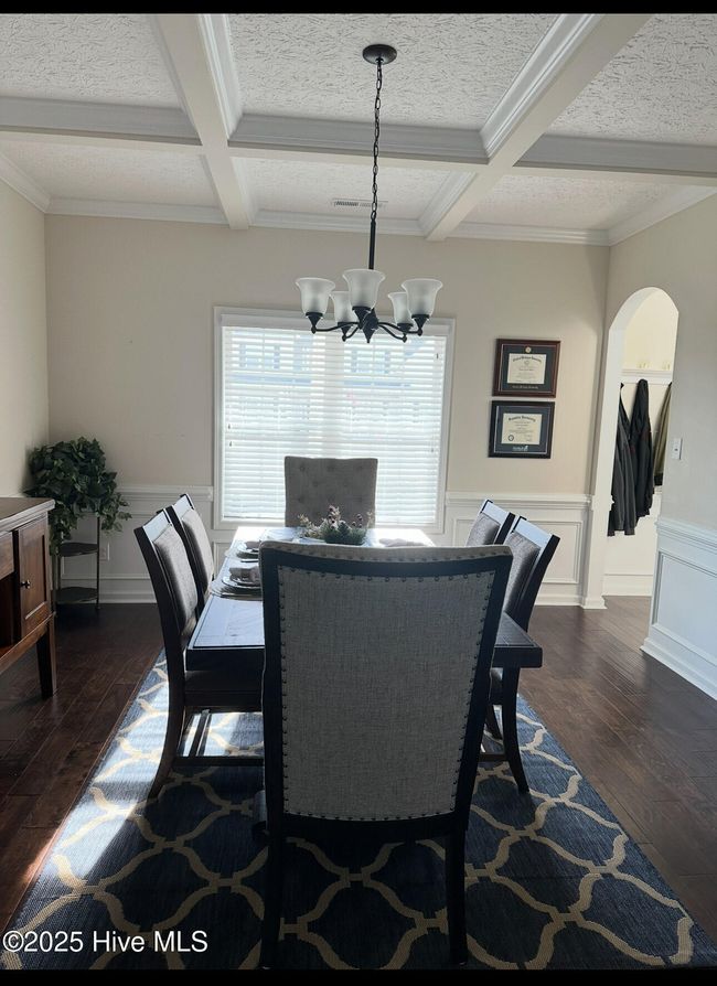 Coffered ceilings in formal dining room. | Image 13