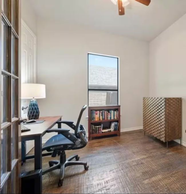 Home office featuring ceiling fan and baseboards | Image 15