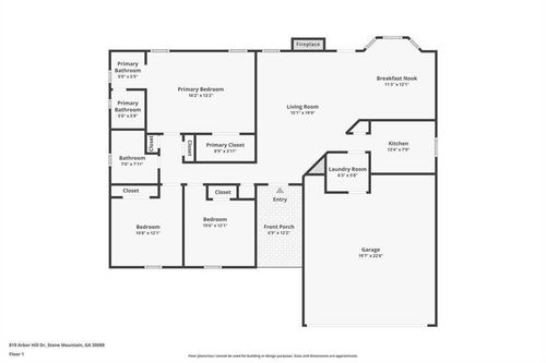 819 Arbor Hill Dr, Stone Mountain, GA, 30088-2367 | Card Image