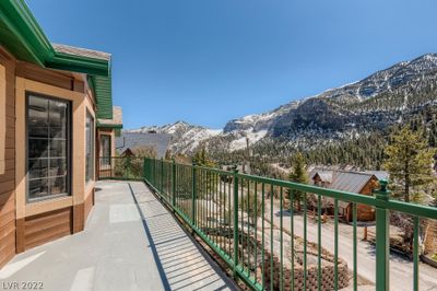 Nestled in Toiyabe National Forest-20 minutes from Las Vegas, this home is perched at the back of the parcel, boasting unparalleled panoramas of the majestic mountains. | Image 2