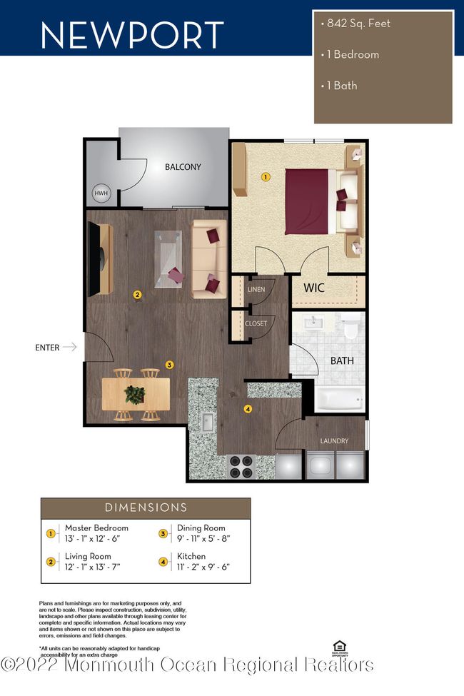111 Timber Ridge Ct, Condo with 1 bedrooms, 1 bathrooms and null parking in Neptune NJ | Image 15
