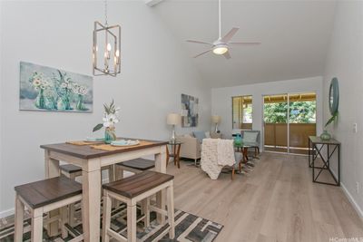 Large living & dining area with vaulted ceiling | Image 1