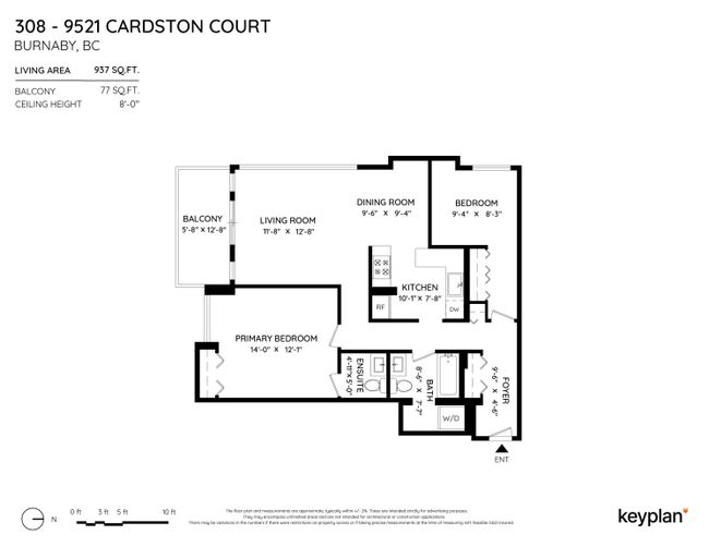 308 - 9521 Cardston Court, Condo with 2 bedrooms, 1 bathrooms and 1 parking in Burnaby BC | Image 37