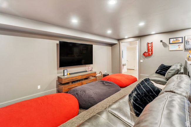 Living area with recessed lighting and baseboards | Image 64