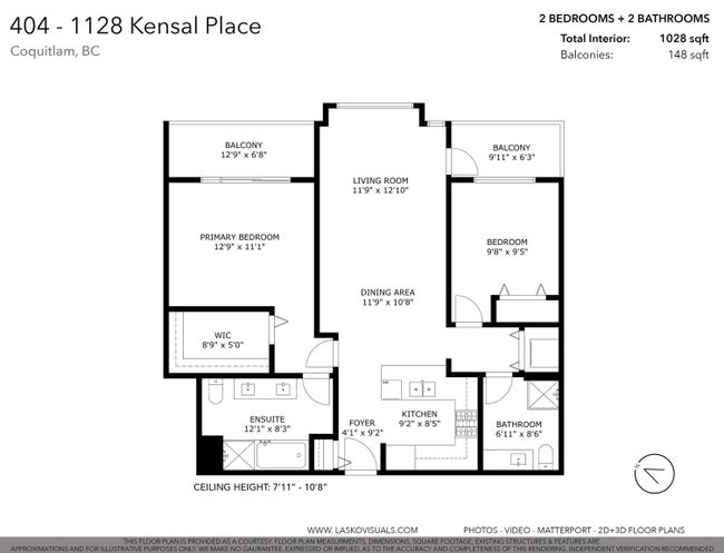 404 - 1128 Kensal Place, Condo with 2 bedrooms, 2 bathrooms and 1 parking in Coquitlam BC | Image 36