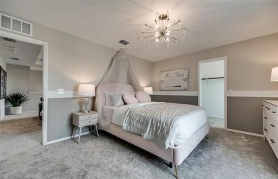 Spacious secondary bedroom with ample closet space *Photos of furnished model. Not actual home. Representative of floor plan. Some options and features may vary | Image 3