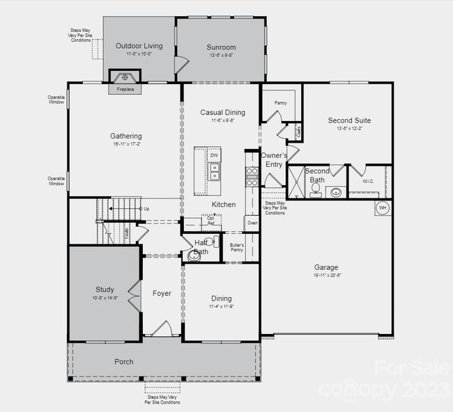 Structural options include: gourmet kitchen, tray ceiling, bedroom in lieu of game room, study, shower ledge at owner's shower, sunroom, gas fireplace, door from owners closet to laundry room, and butlers pantry. | Image 4