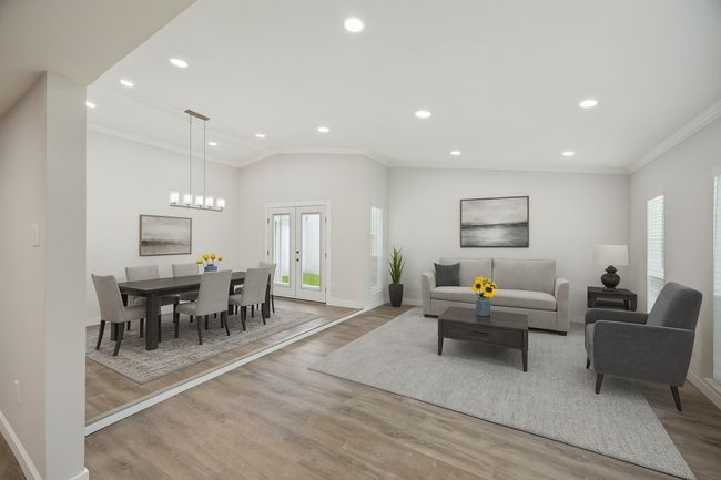 Virtual Staging of the Living and Dining areas, providing one of the many options for decorating! | Image 13