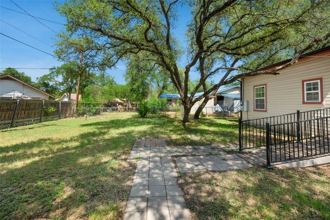 Nice sized, fenced and shaded backyard | Image 22