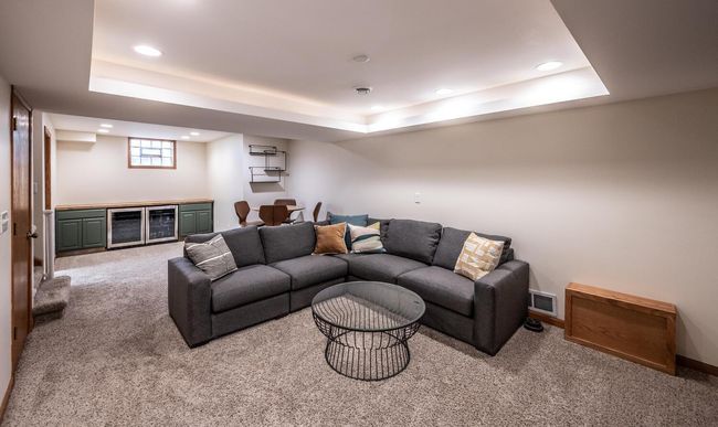 Another view of the family room with tray ceiling | Image 22