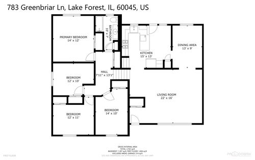 783 Green Briar Ln, Lake Forest, IL, 60045-3216 | Card Image
