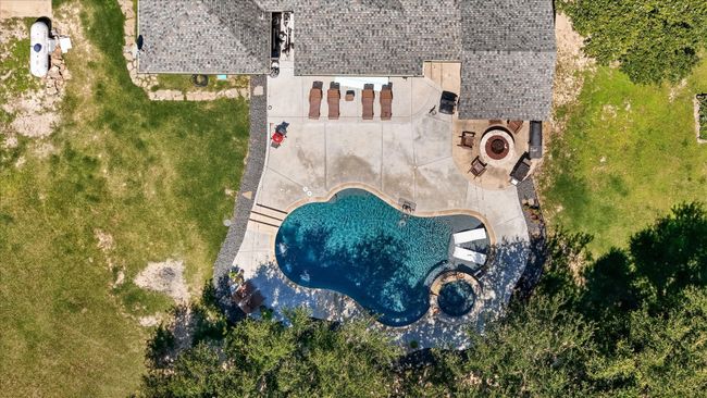 View from above of property featuring a pool area | Image 33