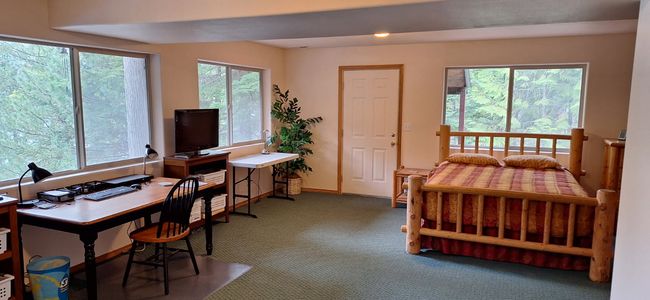 Basement bedroom with baseboards, carpet flooring, and multiple windows | Image 38