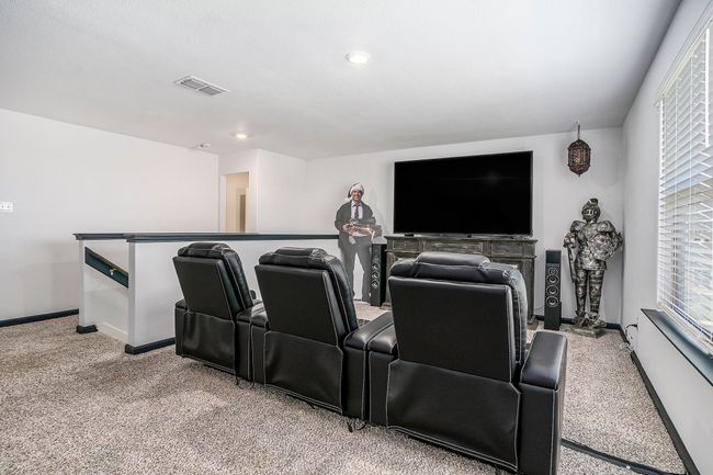 Game Room with recessed lighting, light carpet, and baseboards. | Image 18