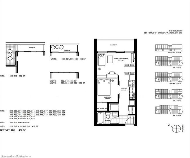 609 - 257 Hemlock St, House attached with 1 bedrooms, 1 bathrooms and 1 parking in Waterloo ON | Image 9