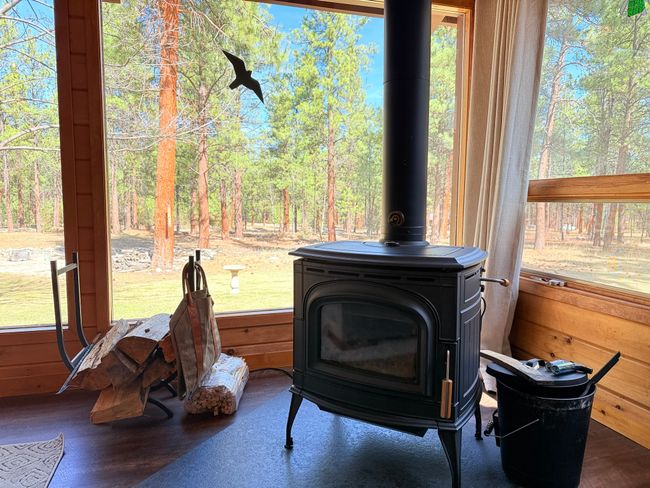 Wood stove, picture windows capture the views | Image 9
