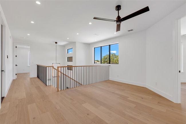 Spare room with light wood-style flooring, recessed lighting, and a ceiling fan | Image 27