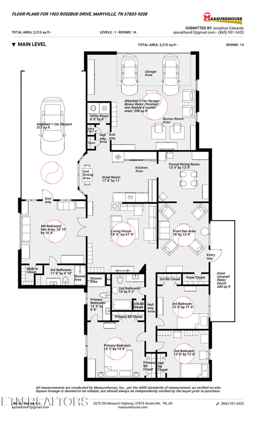 1903 Rosebud Dr, Maryville, TN, 37803-9208 | Card Image