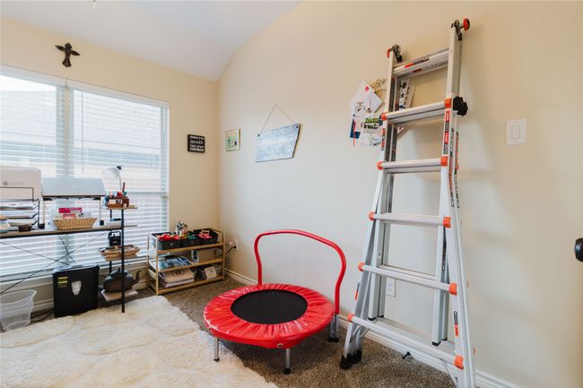 Playroom featuring lofted ceiling and carpet floors | Image 19