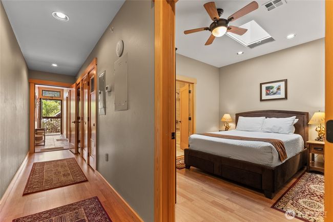 Suite 204 is broken into an A and B Unit. Unit B is a one bedroom suite with full kitchen, laundry, living room, and deck. Unit A is a bunk bed style room with 3/4 bath. The unit is laid out so that they can be rented to separate parties, or the same party. | Image 15