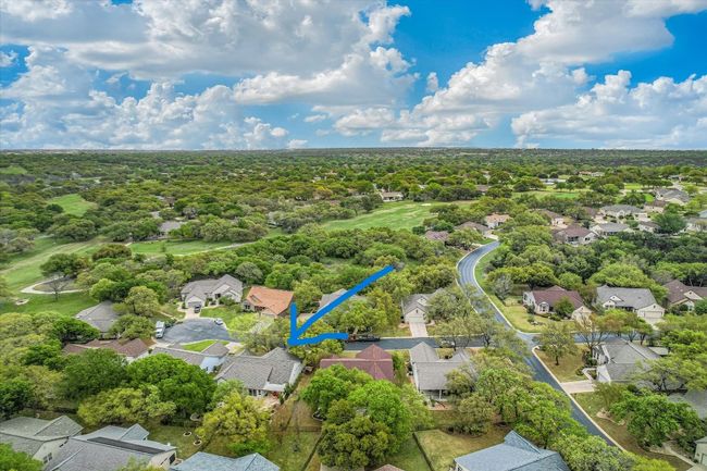 Aerial photo of the home showing the home is on a quiet cul-de-sac street. | Image 34