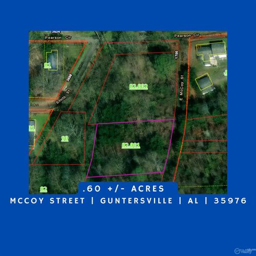 .60 +/- Lot E Mccoy Street, Guntersville, AL, 35976 | Card Image