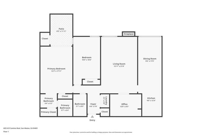 UNIT-107 - 425 N El Camino Real, Condo with 2 bedrooms, 2 bathrooms and 1 parking in San Mateo CA | Image 25