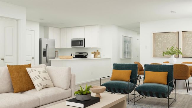 Living area featuring light wood finished floors | Image 5