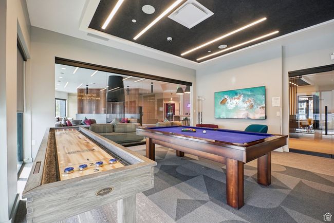Recreation room featuring carpet floors and pool table | Image 33