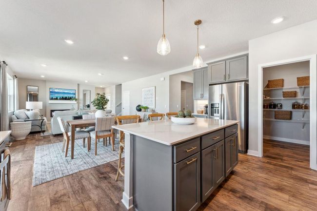 Soft close doors and drawers, a recycling center, and a walk in pantry. A place for everything and everything in its place. Photo of model home, colors and finishes will vary. | Image 5