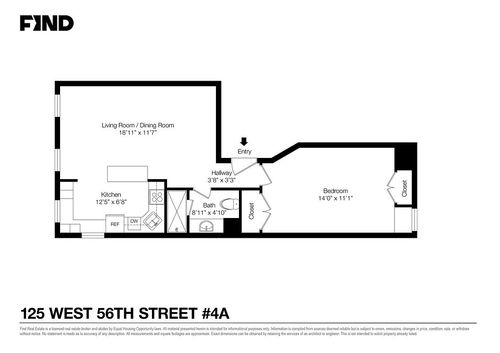 4-a-125 W 56th Street, New York City, NY, 10019 | Card Image